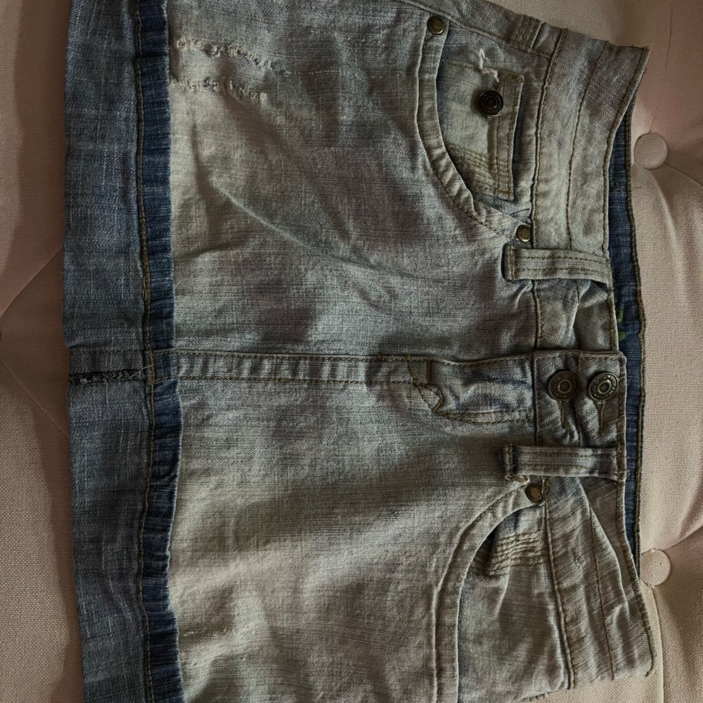 Hydraulic denim jean skirt size 1/2
